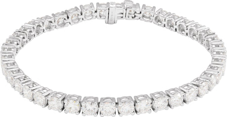 14K Gold Round Lab-Grown Diamond Line Bracelet – 1.8-4.25mm Stones - White Gold