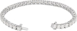 14K Gold Round Lab-Grown Diamond Line Bracelet – 1.8-4.25mm Stones - White Gold - view 2