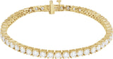 14K Gold Round Lab-Grown Diamond Line Bracelet – 1.8-4.25mm Stones - Yellow Gold