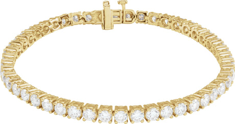 14K Gold Round Lab-Grown Diamond Line Bracelet – 1.8-4.25mm Stones - Yellow Gold