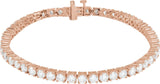 14K Gold Round Lab-Grown Diamond Line Bracelet – 1.8-4.25mm Stones - Rose Gold - view 2