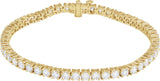 14K Gold Round Lab-Grown Diamond Line Bracelet – 1.8-4.25mm Stones - Yellow Gold