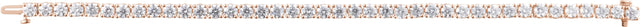 14K Gold Round Lab-Grown Diamond Line Bracelet – 1.8-4.25mm Stones - Rose Gold - view 3