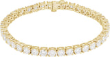 14K Gold Round Lab-Grown Diamond Line Bracelet – 1.8-4.25mm Stones - Yellow Gold