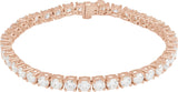 14K Gold Round Lab-Grown Diamond Line Bracelet – 1.8-4.25mm Stones - Rose Gold