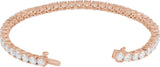 14K Gold Round Lab-Grown Diamond Line Bracelet – 1.8-4.25mm Stones - Rose Gold - view 2