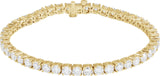 14K Gold Round Lab-Grown Diamond Line Bracelet – 1.8-4.25mm Stones - Yellow Gold