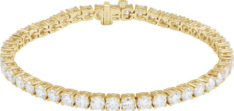 14K Gold Round Lab-Grown Diamond Line Bracelet – 1.8-4.25mm Stones - Yellow Gold