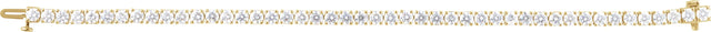 14K Gold Round Lab-Grown Diamond Line Bracelet – 1.8-4.25mm Stones - Yellow Gold - view 3