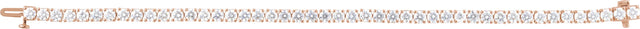 14K Gold Round Lab-Grown Diamond Line Bracelet – 1.8-4.25mm Stones - Rose Gold - view 3