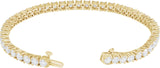 14K Gold Round Lab-Grown Diamond Line Bracelet – 1.8-4.25mm Stones - Yellow Gold - view 2