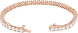 14K Gold Round Lab-Grown Diamond Line Bracelet – 1.8-4.25mm Stones - Rose Gold - view 2