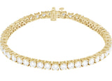 14K Gold Round Lab-Grown Diamond Line Bracelet – 1.8-4.25mm Stones - Yellow Gold