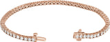 14K Gold Round Lab-Grown Diamond Line Bracelet – 1.8-4.25mm Stones - Rose Gold - view 2