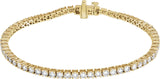14K Gold Round Lab-Grown Diamond Line Bracelet – 1.8-4.25mm Stones - Yellow Gold