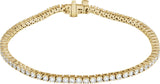 14K Gold Round Lab-Grown Diamond Line Bracelet – 1.8-4.25mm Stones - Yellow Gold