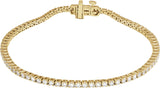 14K Gold Round Lab-Grown Diamond Line Bracelet – 1.8-4.25mm Stones - Yellow Gold