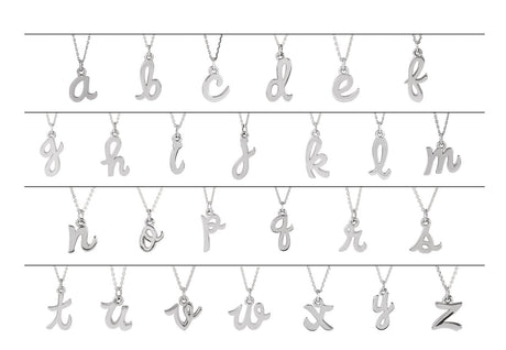 Platinum Initial Y Petite Necklace or Pendant - view 2