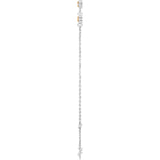 14K Gold Round Natural Citrine Bezel-Set Link Bracelet – 25.9x1.7mm - White Gold - view 3