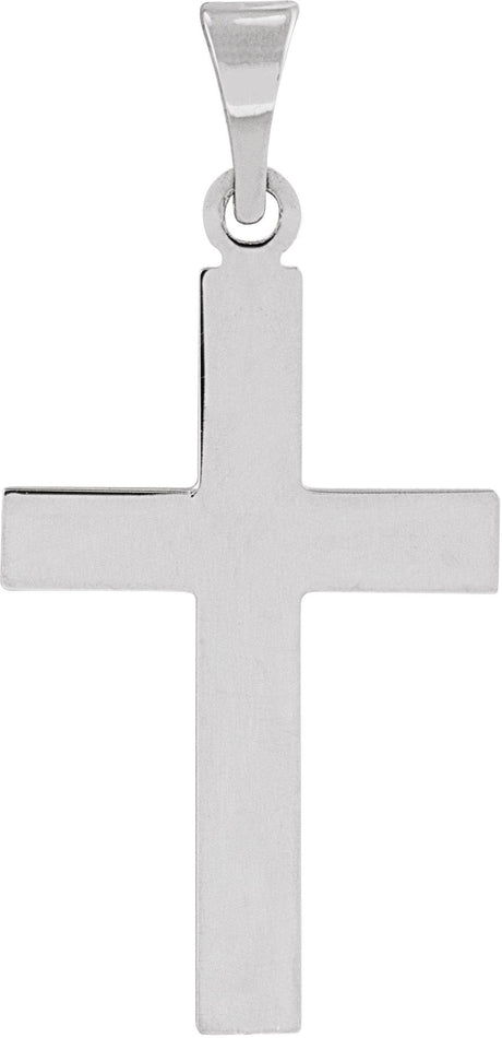 14K Gold Cross Necklace or Pendant IV - White Gold