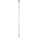 14K Gold Round Lab-Grown Emerald Bezel-Set Link Bracelet - Rose Gold - view 3