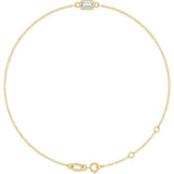 14K Gold Round Lab-Grown Diamond Bezel-Set Link Bracelet - Yellow Gold