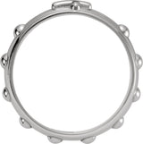Men's 14K Gold Rosary Ring – 5mm - White Gold - view 2
