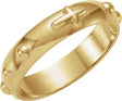 Men's 10K Gold Rosary Ring – 5mm