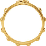 Men's 10K Gold Rosary Ring – 5mm - view 2