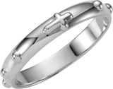 Men's Platinum Rosary Ring – 3.2mm