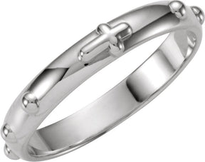 Men's Platinum Rosary Ring – 3.2mm