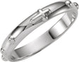 Men's 14K Gold Rosary Ring – 3.2mm - White Gold