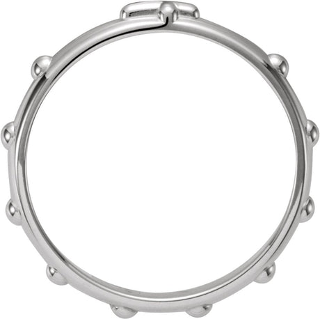 Men's Platinum Rosary Ring – 3.2mm - view 2