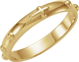 Men's 14K Gold Rosary Ring – 3.2mm - Yellow Gold