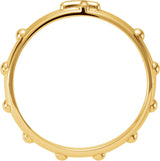 Men's 18K Gold Rosary Ring – 3.2mm - Yellow Gold - view 2