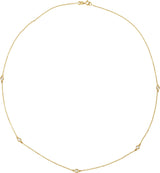 14K Gold Lab-Grown Diamond Bezel-Set Station Necklace - Yellow Gold