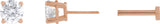 14K Gold Lab-Grown Diamond Round 4-Prong Lightweight Stud Earrings - Rose Gold