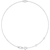 Platinum Round Lab-Grown Diamond Bezel-Set Link Bracelet