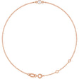 14K Gold Round Natural Diamond Bezel-Set Link Bracelet – 8.7x4.8mm - Rose Gold