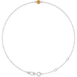 Platinum Round Natural Citrine Bezel-Set Link Bracelet
