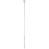 Platinum Round Natural Ruby Bezel-Set Link Bracelet - view 3