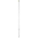 Platinum Round Natural Citrine Bezel-Set Link Bracelet - view 3