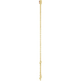 14K Gold Round Natural Mozambique Garnet Bezel-Set Link Bracelet - Yellow Gold - view 3
