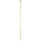 14K Gold Round Natural Pink Tourmaline Bezel-Set Link Bracelet - Yellow Gold - view 3