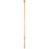 14K Gold Round Lab-Grown Emerald Bezel-Set Link Bracelet - Rose Gold - view 3