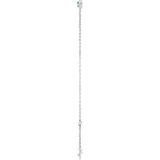 Platinum Round Lab-Grown Emerald Bezel-Set Link Bracelet - view 3