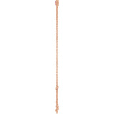 14K Gold Round Natural Pink Tourmaline Bezel-Set Link Bracelet - Rose Gold - view 3