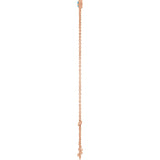 14K Gold Round Natural Blue Zircon Bezel-Set Link Bracelet - Rose Gold - view 3