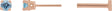 14K Gold Natural Aquamarine Round 4-Prong Lightweight Stud Earrings - Rose Gold
