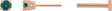 14K Gold Natural Alexandrite Round 4-Prong Lightweight Stud Earrings - Rose Gold